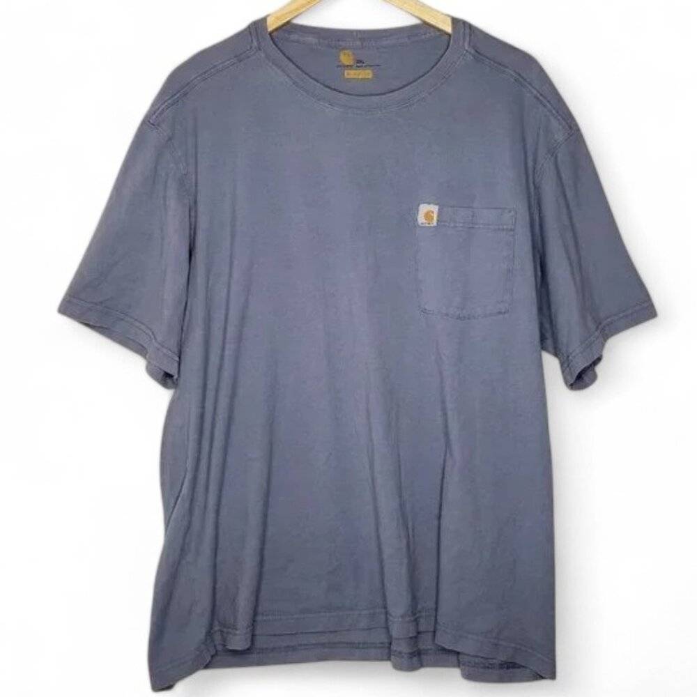 Carhartt Relaxed Fit Short Sleeve Shirt Men's Greyish-Blue Everyday Lounge XXL